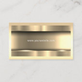 金属金ゴールドと縁ど 名刺 (裏面)