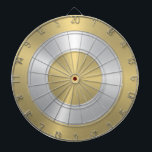 金属金ゴールドと銀円 ダーツボード<br><div class="desc">金エレガント属金ゴールドとシルバーのテクスチャーの円ブラシ仕上げアルミニウムの外観。ミニマルスシンプルリックモダンデザイン</div>
