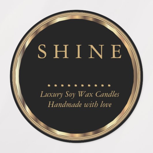⭐金属金ゴールドと黒ラベル ラベル (デザイン1)