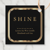 金属金ゴールドと黒 フェイバータグ (裏面)