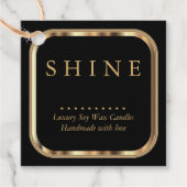 金属金ゴールドと黒 フェイバータグ (正面)