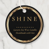 金属金ゴールドと黒 フェイバータグ (裏面)