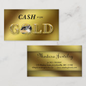 金属金ゴールドのためのジュエリーの名刺の現金 名刺 (正面/裏面)