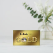 金属金ゴールドのためのジュエリーの名刺の現金 名刺 (スタンド正面)