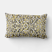 金属金ゴールドのヒョウのアニマルプリントの装飾用クッション ランバークッション (裏面)