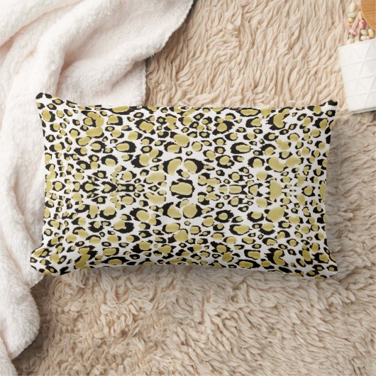 金属金ゴールドのヒョウのアニマルプリントの装飾用クッション ランバークッション (ブランケット)
