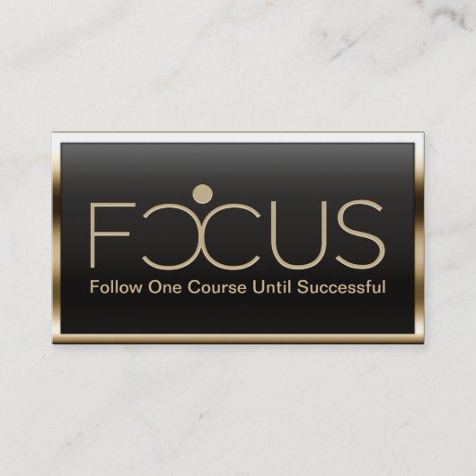 金属金ゴールドのボーダーカスタムなロゴの名刺 名刺 (正面)