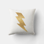 金属金ゴールドの稲妻 クッション (裏面)
