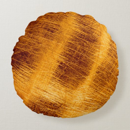 金属金ゴールドの背景に傷を付ける。抽象芸術, ラウンドクッション (正面)