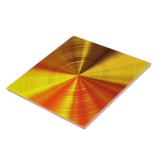 金属金ゴールドの螺線形 タイル (側面)