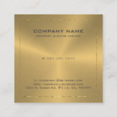 金属金ゴールドの輝き縁どの像 スクエア名刺 (裏面)