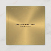 金属金ゴールドの輝き縁どの像 スクエア名刺 (正面)