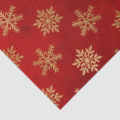 金属金ゴールドの雪の赤いデコページ 薄葉紙 (詳細)