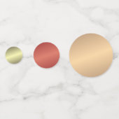 金属金ゴールドはあなた自身の文字及び写真のテンプレートを加えます コンフェッティ (正面)