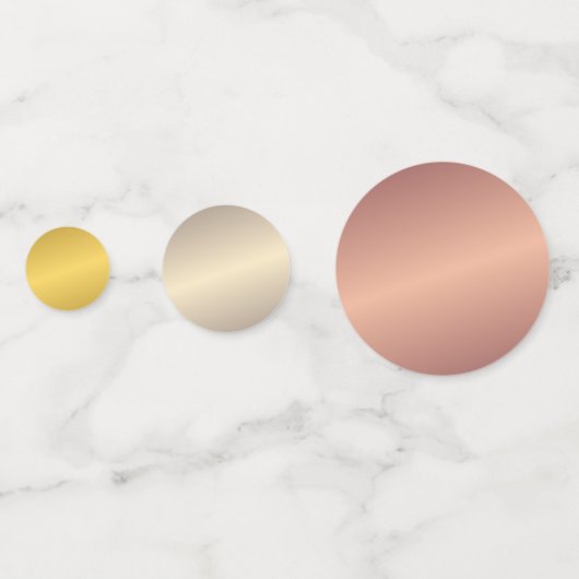 金属金ゴールドはあなた自身の文字及び写真のテンプレートを加えます コンフェッティ (裏面)