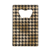 金属金ゴールドは歯、ファッションパターンを持つ。 クレジットカード栓抜き (裏面)