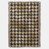 金属金ゴールドは歯、ファッションパターンを持つ。 スローブランケット (正面縦)