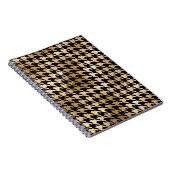 金属金ゴールドは歯、ファッションパターンを持つ。 ノートブック (右側)