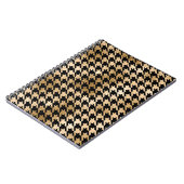 金属金ゴールドは歯、ファッションパターンを持つ。 ノートブック (左側)