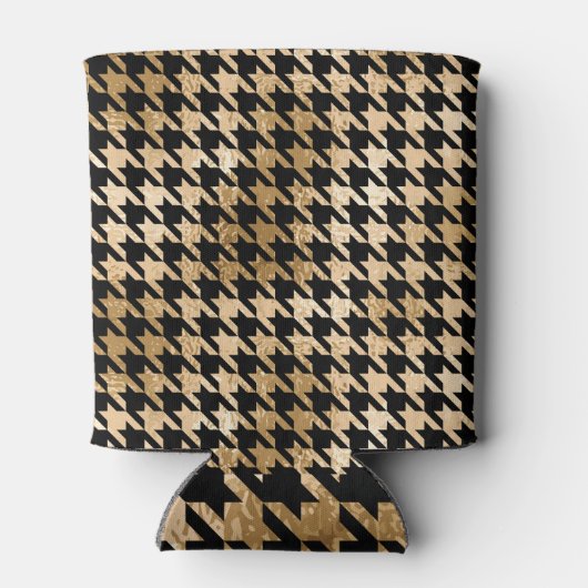 金属金ゴールドは歯、ファッションパターンを持つ。 缶クーラー (裏面)