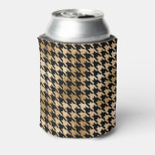 金属金ゴールドは歯、ファッションパターンを持つ。 缶クーラー (缶裏面)