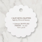 金属金ゴールドオンクラフトホタテ蜂蜜ラベルビー フェイバータグ (裏面)