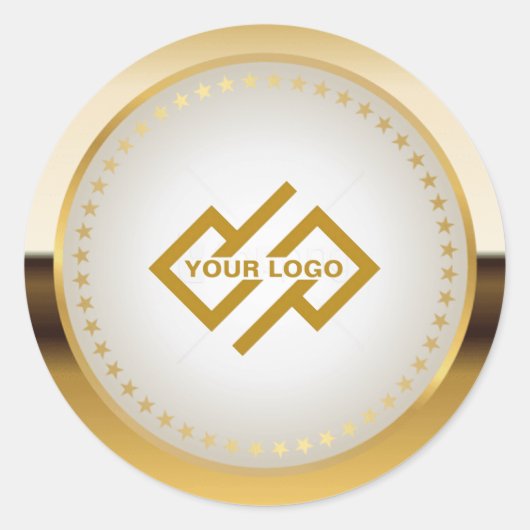 金属金ゴールドクラシックラウンドステッカー ラウンドシール (正面)