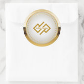 金属金ゴールドクラシックラウンドステッカー ラウンドシール (バッグ)