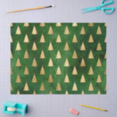 金属金ゴールドクリスマスツリーの緑のデコページ 薄葉紙 (クラフト)