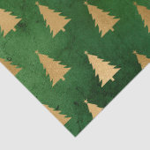 金属金ゴールドクリスマスツリーの緑のデコページ 薄葉紙 (詳細)