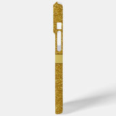 金属金ゴールドグリッターアート抽象芸術の名前の追加 Case-Mate iPhoneケース (裏面 / 左)