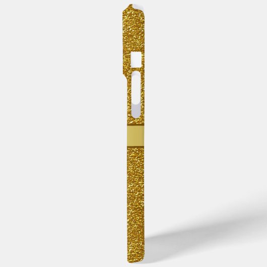 金属金ゴールドグリッターアート抽象芸術の名前の追加 Case-Mate iPhoneケース (裏面 / 左)