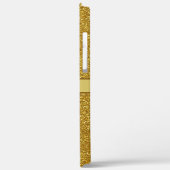 金属金ゴールドグリッターアート抽象芸術の名前の追加 Case-Mate iPhoneケース (裏面 / 左)