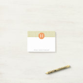 金属金ゴールドシボロンモノグラム ポストイット (デスク上)