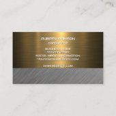 金属金ゴールドシルバーブラシ 名刺 (裏面)