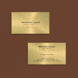 金属金ゴールドステンレス鋼ミニマルデザイン 名刺