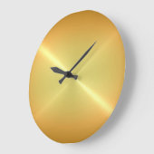 金属金ゴールドステンレス鋼メタルルック ラージ壁時計 (傾斜)