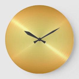 金属金ゴールドステンレス鋼メタルルック ラージ壁時計