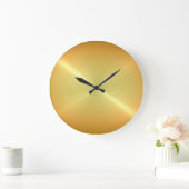 金属金ゴールドステンレス鋼メタルルック ラージ壁時計 (ホーム)