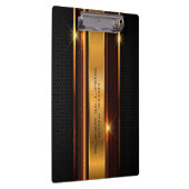 金属金ゴールドストライプブラックメタリックマス クリップボード (右)