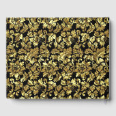 金属金ゴールドダマスクパターン ゲストブック (裏面)