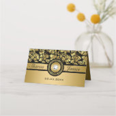 金属金ゴールドダマスク及びダイヤモンド プレイスカード (裏面)