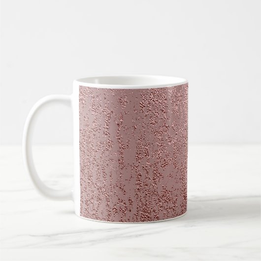 金属金ゴールドテクスチャ、バラ石英。 コーヒーマグカップ (左)