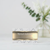 金属金ゴールドトリム |抽象芸術行 名刺 (スタンド正面)