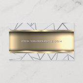 金属金ゴールドトリム |抽象芸術行 名刺 (裏面)