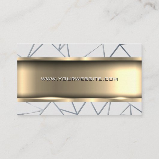 金属金ゴールドトリム |抽象芸術行 名刺 (裏面)