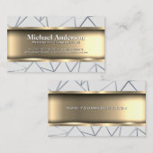 金属金ゴールドトリム |抽象芸術行 名刺 (正面/裏面)