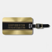 金属金ゴールドトーンステンレス鋼の外観 ラゲッジタグ (正面横)