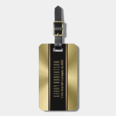 金属金ゴールドトーンステンレス鋼の外観 ラゲッジタグ (正面縦)
