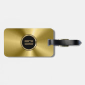 金属金ゴールドトーンステンレス鋼の外観 ラゲッジタグ (裏面横)